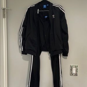 Adidas tracksuit set in black